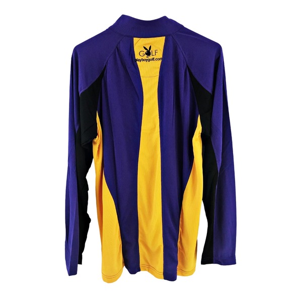 NEW World Golf Playboy L/S Polo Purple Moisture Wicking Quick Dry Breathable MED - Picture 2 of 4